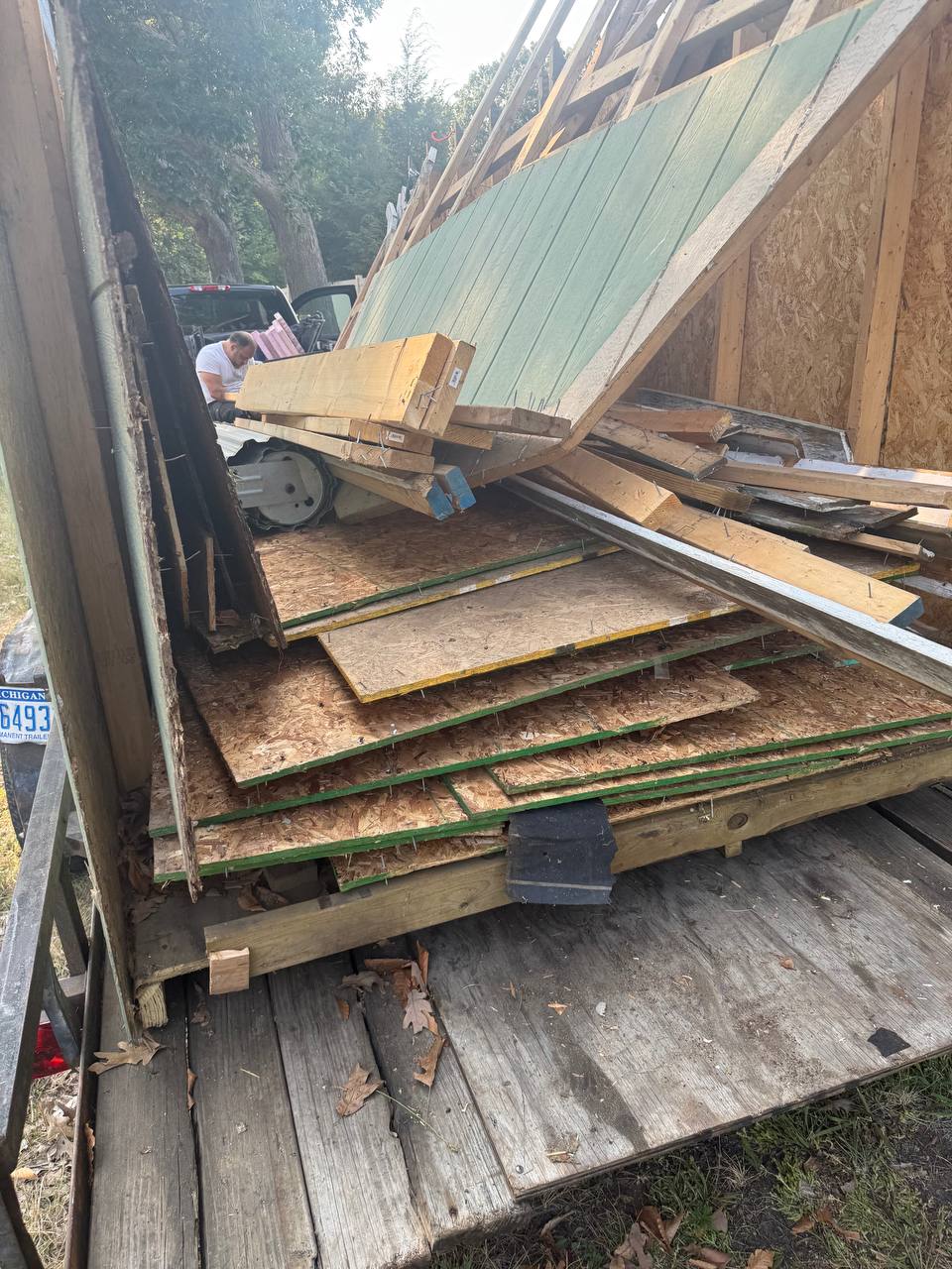 Shed removal and debris hauling